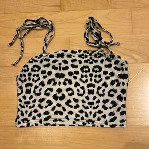 Cow Print Cropped Tanktop